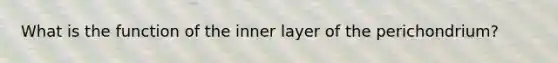 What is the function of the inner layer of the perichondrium?
