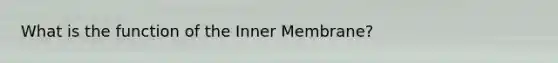 What is the function of the Inner Membrane?