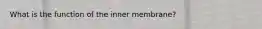 What is the function of the inner membrane?