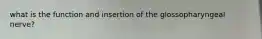 what is the function and insertion of the glossopharyngeal nerve?