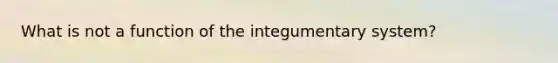 What is not a function of the integumentary system?