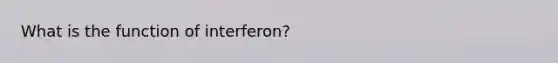 What is the function of interferon?