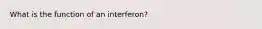 What is the function of an interferon?