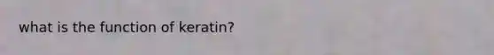what is the function of keratin?