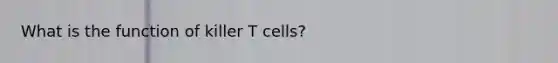 What is the function of killer T cells?