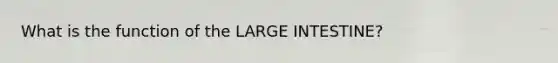 What is the function of the <a href='https://www.questionai.com/knowledge/kGQjby07OK-large-intestine' class='anchor-knowledge'>large intestine</a>?