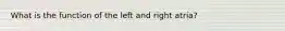 What is the function of the left and right atria?