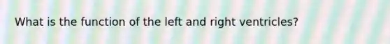 What is the function of the left and right ventricles?