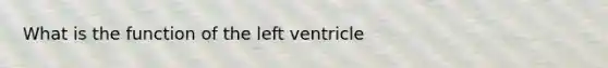 What is the function of the left ventricle