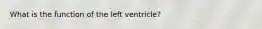 What is the function of the left ventricle?