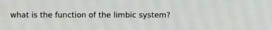 what is the function of the limbic system?