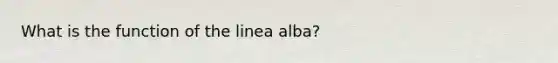 What is the function of the linea alba?