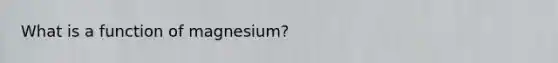 What is a function of magnesium?