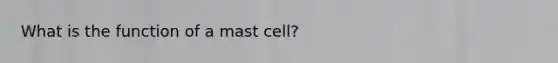 What is the function of a mast cell?