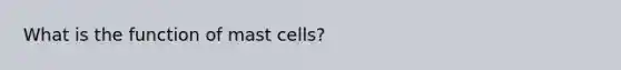 What is the function of mast cells?