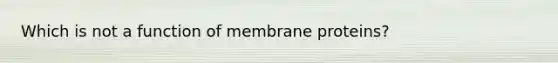 Which is not a function of membrane proteins?