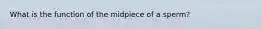 What is the function of the midpiece of a sperm?