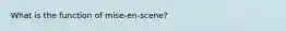 What is the function of mise-en-scene?