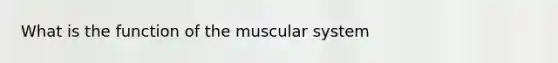 What is the function of the muscular system