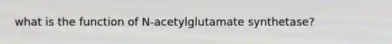 what is the function of N-acetylglutamate synthetase?