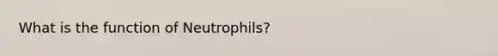 What is the function of Neutrophils?