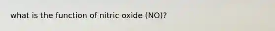 what is the function of nitric oxide (NO)?