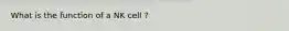 What is the function of a NK cell ?