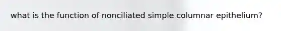 what is the function of nonciliated simple columnar epithelium?