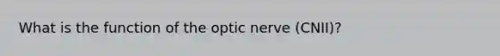 What is the function of the optic nerve (CNII)?