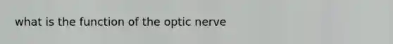 what is the function of the optic nerve