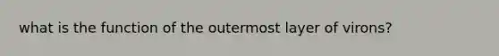 what is the function of the outermost layer of virons?