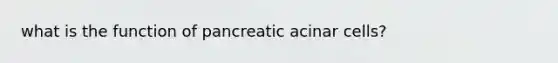 what is the function of pancreatic acinar cells?