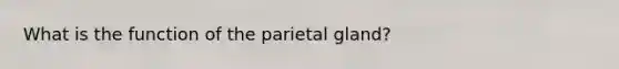 What is the function of the parietal gland?