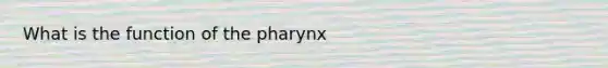 What is the function of <a href='https://www.questionai.com/knowledge/ktW97n6hGJ-the-pharynx' class='anchor-knowledge'>the pharynx</a>