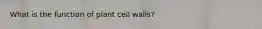 What is the function of plant cell walls?