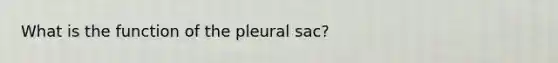 What is the function of the pleural sac?