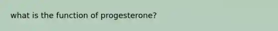 what is the function of progesterone?