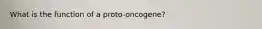 What is the function of a proto-oncogene?