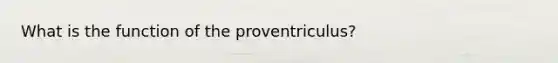 What is the function of the proventriculus?