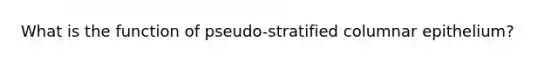 What is the function of pseudo-stratified columnar epithelium?