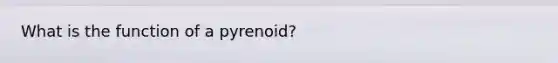 What is the function of a pyrenoid?