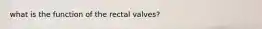 what is the function of the rectal valves?