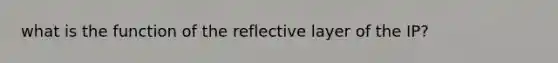 what is the function of the reflective layer of the IP?