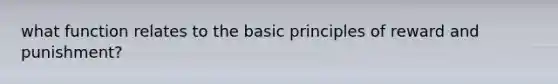 what function relates to the basic principles of reward and punishment?