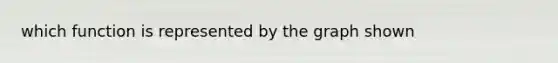 which function is represented by the graph shown