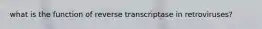 what is the function of reverse transcriptase in retroviruses?