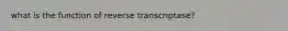 what is the function of reverse transcriptase?