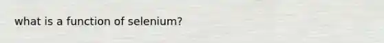 what is a function of selenium?