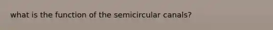 what is the function of the semicircular canals?