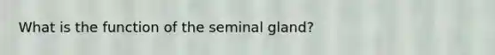 What is the function of the seminal gland?